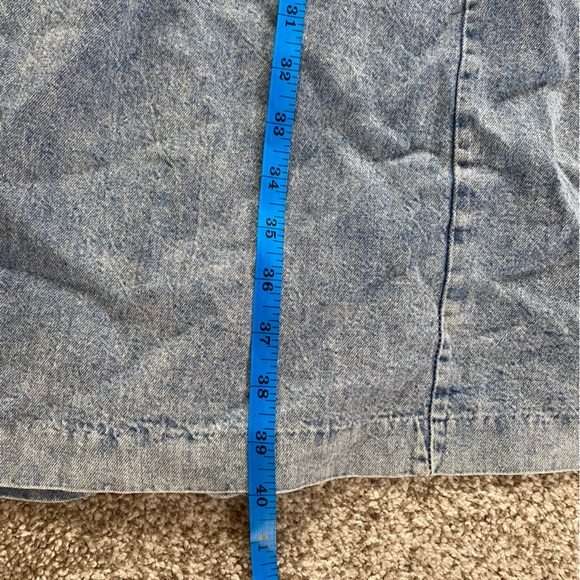 Vintage Ideas Denim Dress, Size Small, 80s Acid Wash Dolman Sleeve Elastic Waist - Picture 6 of 7